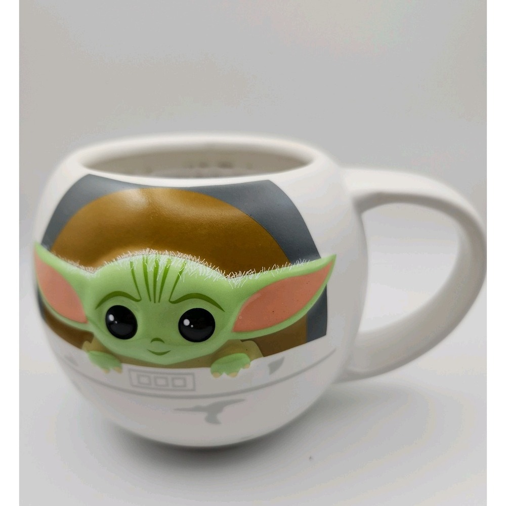 Disney Star Wars The Mandalorian Grogu Baby Yoda Hover Pram Figure  Mug NWT